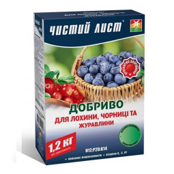 Добриво кристалічне для лохини. чорниці та журавлини Чистий Лист 1.2 кг Добриво кристалічне для лохини. чорниці та журавлини Чистий Лист 1.2 кг
