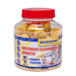 Родентицид Щелкунчик жовтий брикет (карамель) ПЕТ пляшка 320 г Родентицид Щелкунчик жовтий брикет (карамель) ПЕТ пляшка 320 г