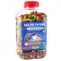 Щелкунчик гранула (мікс) 190 г в ПЕТ пляшці. 3 кольори-3 аромати Щелкунчик гранула (мікс) 190 г в ПЕТ пляшці. 3 кольори-3 аромати