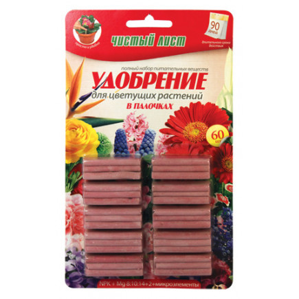 Палички Чистий Лист для квітучих 60 шт
