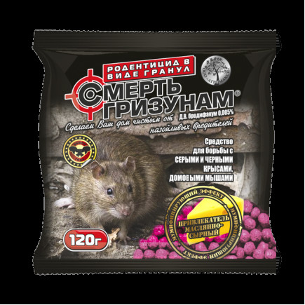 Cмерть гризунам ГРАНУЛИ 120 г (сирно-масляні)